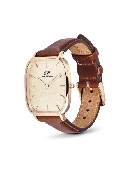 Daniel Wellington zegarek brązowy żółty