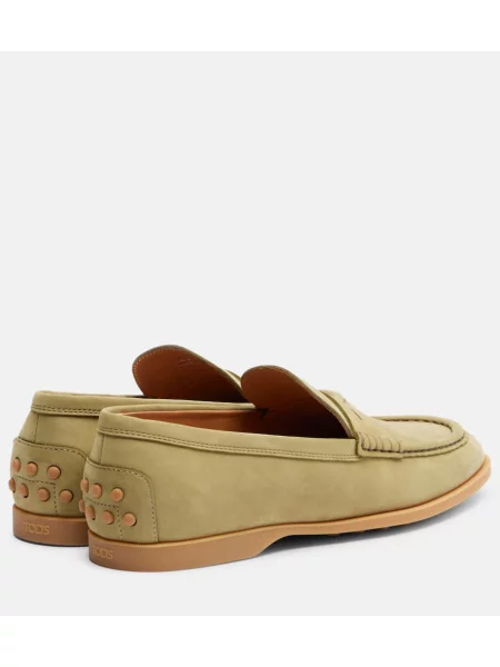 Pantofi loafer Tod's din piele de căprioară bej