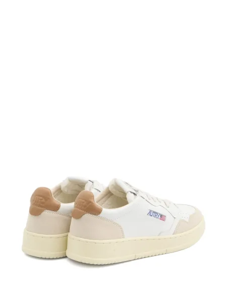 Sneakerși Autry din piele de căprioară alb