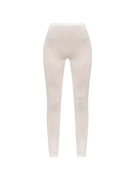 Leggings Hanro de mătase alb