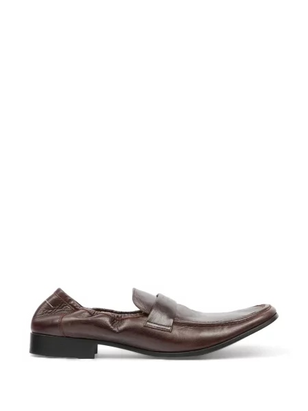 Pantofi loafer Mm6 Maison Margiela din piele cu bretele maro