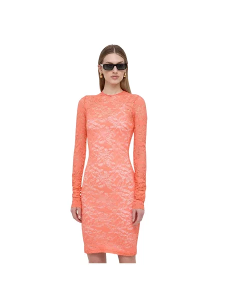 Pinko sukienka mini dopasowana pomarańczowy