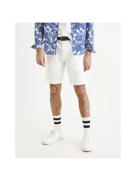Pantaloni scurți Celio alb