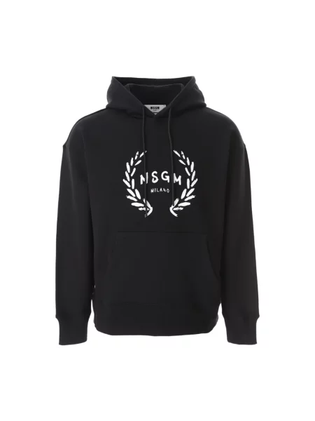Bluza z kapturem Msgm czarna