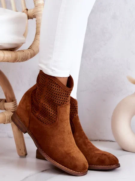 Cizme scurte S. Barski alb