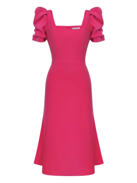 Rochie midi Post Meridiem până la genunchi de costum roz