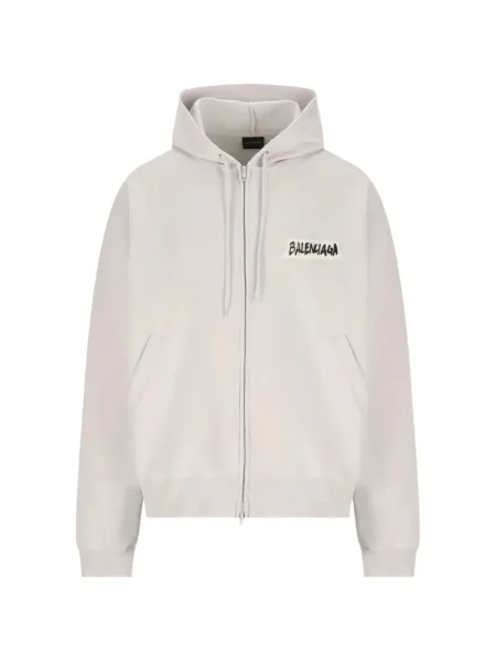 Суичър с качулка Balenciaga бяло