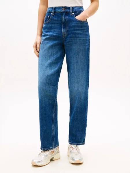 Tommy Jeans Džínsy LAYLA tmavomodrá modrá