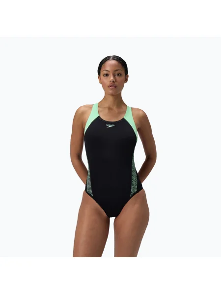 Costum de baie întreg pentru femei Speedo HyperBoom Splice Racerback alfalfa green verde