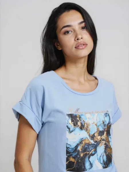 Tricou Marisse albastru