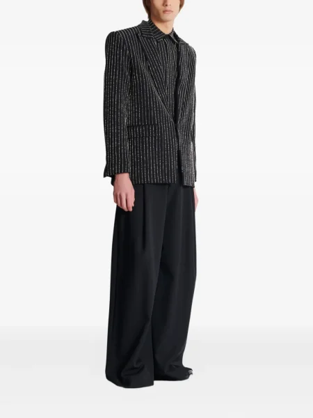 Geacă Balmain cu dungi de cristal negru
