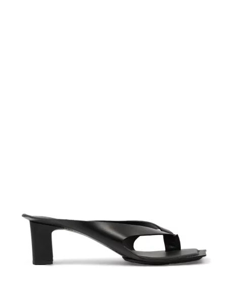 Papuci tip mules Mm6 Maison Margiela din piele negru