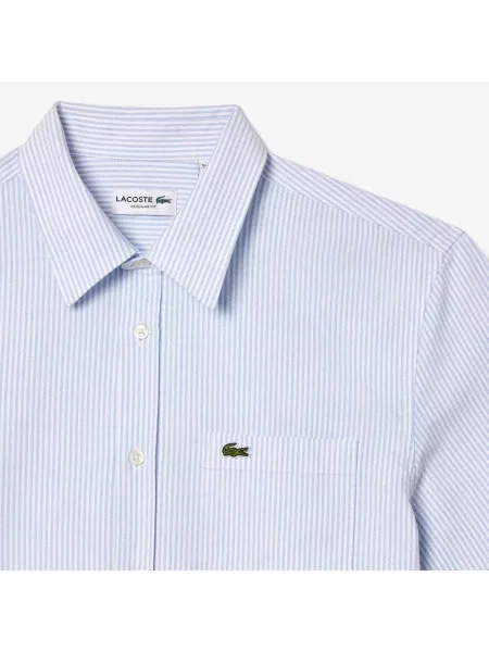 Lacoste Koszula Oxford O Regularnym Kroju Z Krótkim Rękawem niebieski