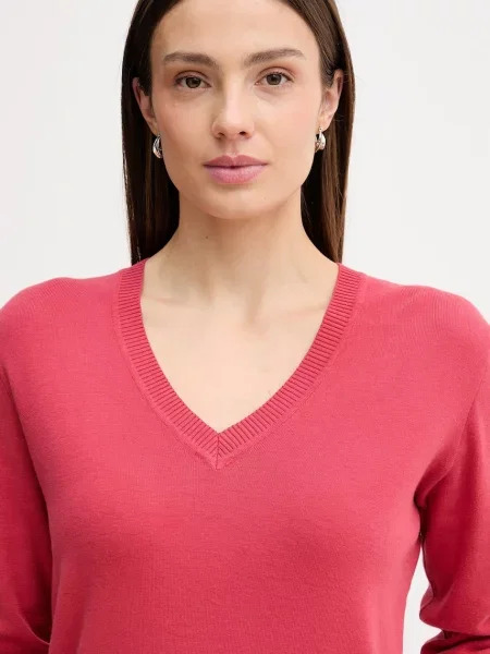 United Colors of Benetton пуловер дамски от червено