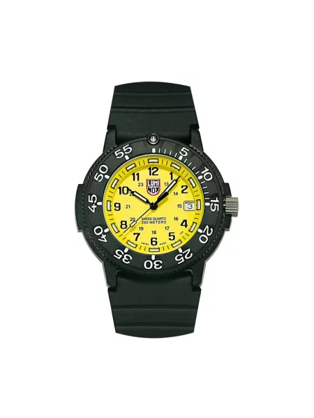 Lniany zegarek Luminox czarny