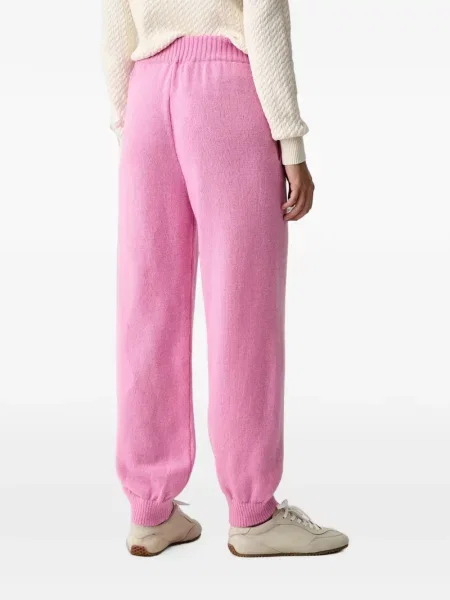 Pantaloni Msgm cu broderie tricotate alergare roz