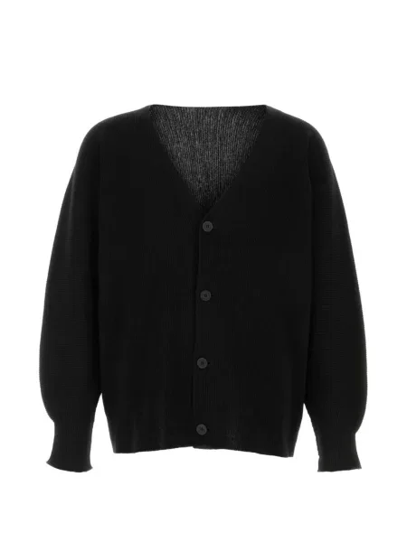 Cardigan Homme Plisse Issey Miyake cu decolteu în V negru