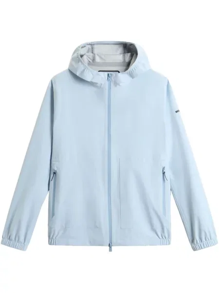 Geacă Woolrich cu glugă albastru