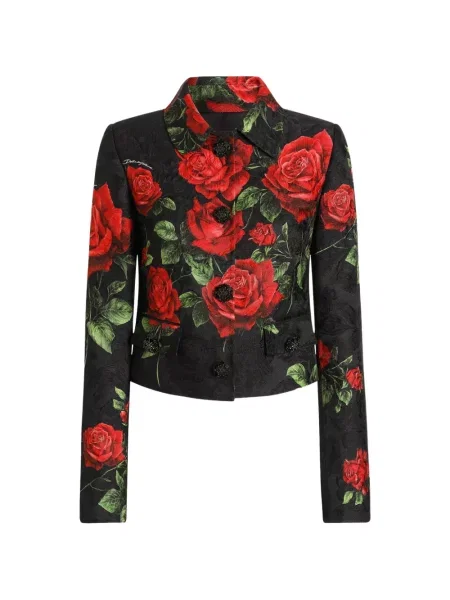 Geacă Dolce & Gabbana cu imagine negru