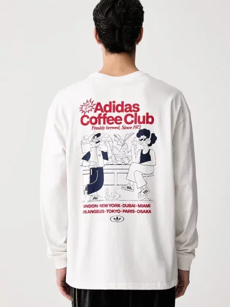 Adidas Originals tričko s dlhým rukávom pánske Cafe Loose biela