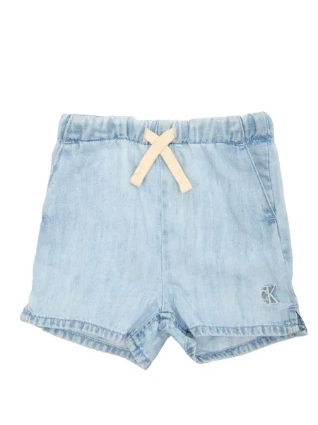 Calvin Klein Jeans Farmer rövidnadrág len hozzáadásával