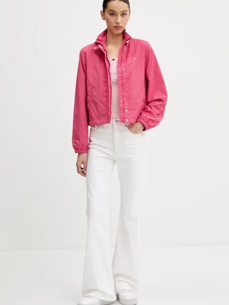 Tommy Jeans prehodna jakna roza