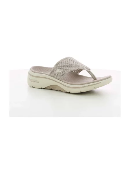 Japonki Skechers beżowe