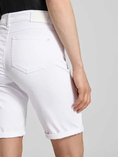 Bermudy o kroju regular fit z denimu z zakładką Angels białe