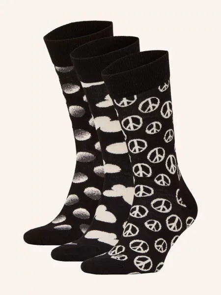 Happy Socks Ponožky V Dárkovém Balení black černé
