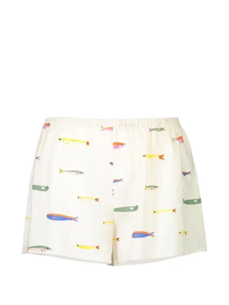 Pantaloni scurți Staud de in cu imagine