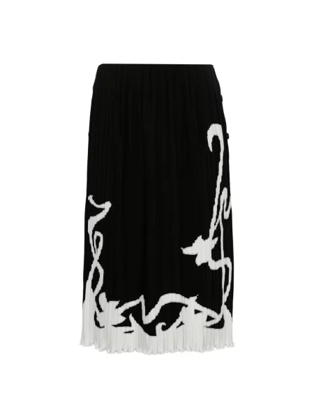 Długa spódnica plisowana Lanvin czarna