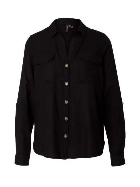 VERO MODA Bluză BUMPY' negru