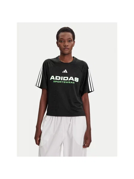 Adidas Футболка Tiro x Common Goal Jacquard Loose Fit чорний