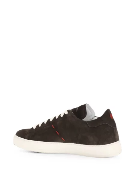 Fűzős szarvasbőr sneaker Kiton barna