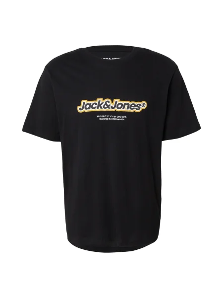 JACK & JONES Tricou JWHVESTERBRO NEWTON galben auriu / negru alb