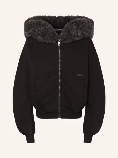 Dolce & Gabbana Mikina S Umělou Kožešinou / šedá černá
