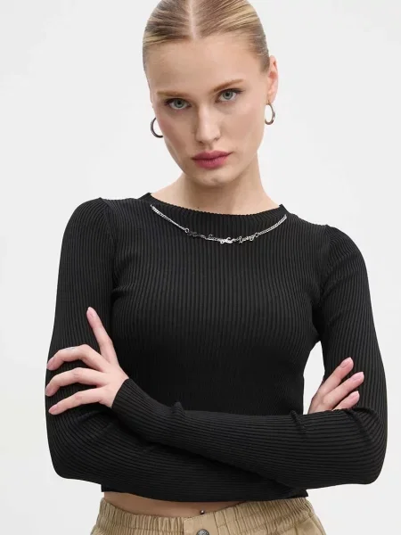 Блуза с дълги ръкави Diesel M-ALEA черно