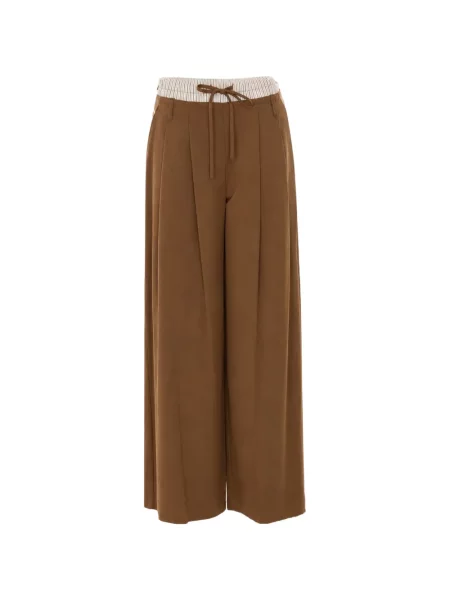 Pantaloni Eleh cu cordon maro