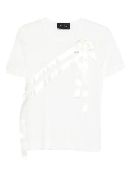 Tricou Simone Rocha cu funde alb
