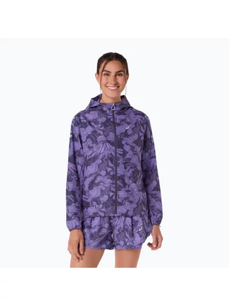 Дамско яке за бягане ASICS Fujitrail packable amethyst виолетово