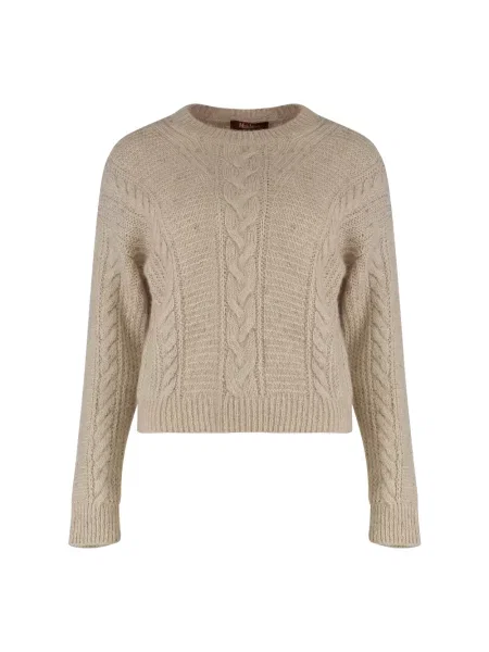 Sweter Max Mara Studio wełniany beżowy