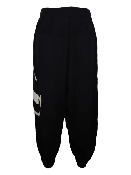 Pantaloni Haculla de lână cu imagine negru