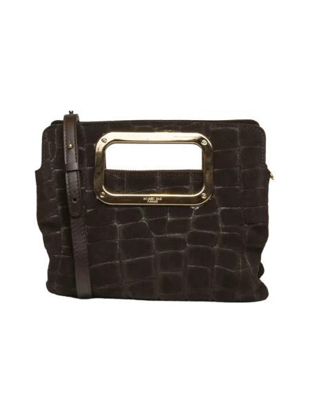 Torebka My Best Bags zamszowa brązowa