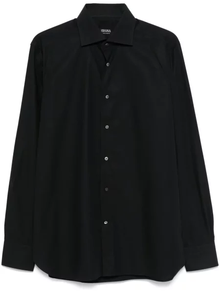 Cămașă Zegna din poplin negru