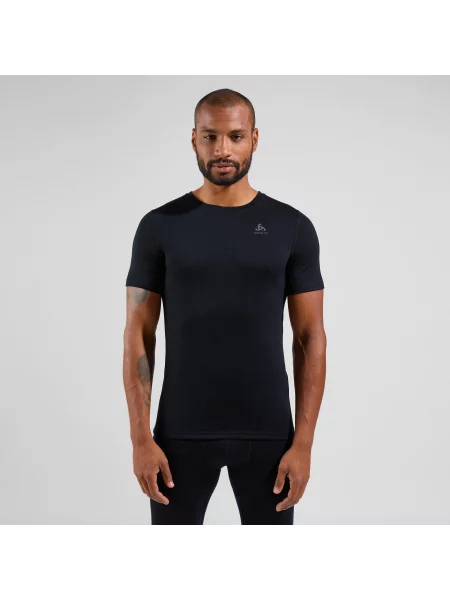 Koszulka termoaktywna Odlo Merino BL Top Crew Neck SS czarna