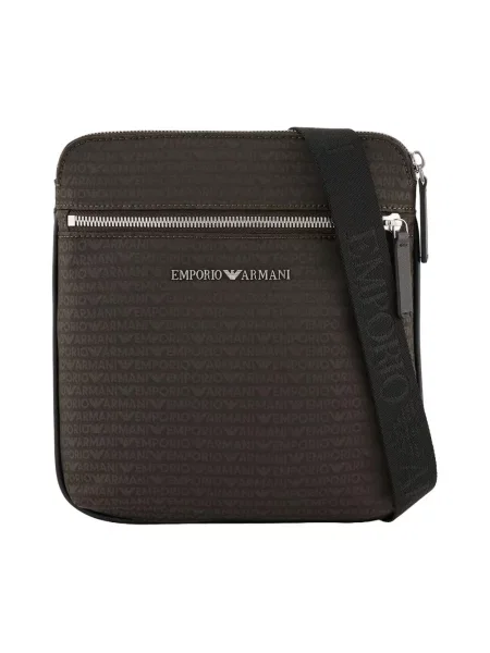 Torba crossbody Emporio Armani z logo zielona