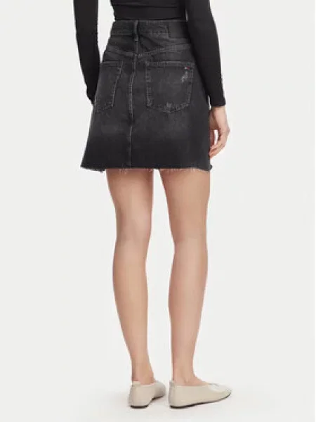 Tommy Jeans Sukňa denim čierny