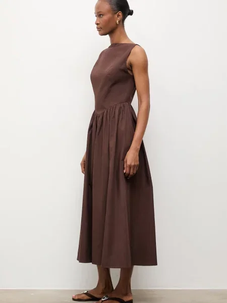 Answear.LAB sukienka z kolekcji Unscripted brązowa