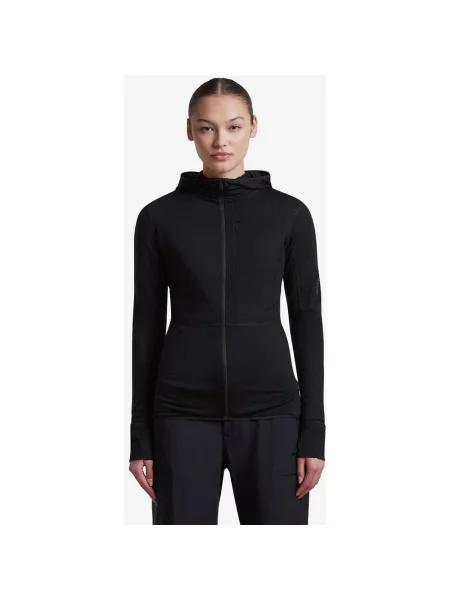 Bluza z kapturem Icebreaker Merino Blend RealFleece Descender Full Zip XS czarny