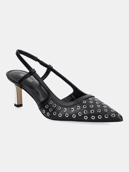 Кожени обувки с тънък MICHAEL Michael Kors Alora черно